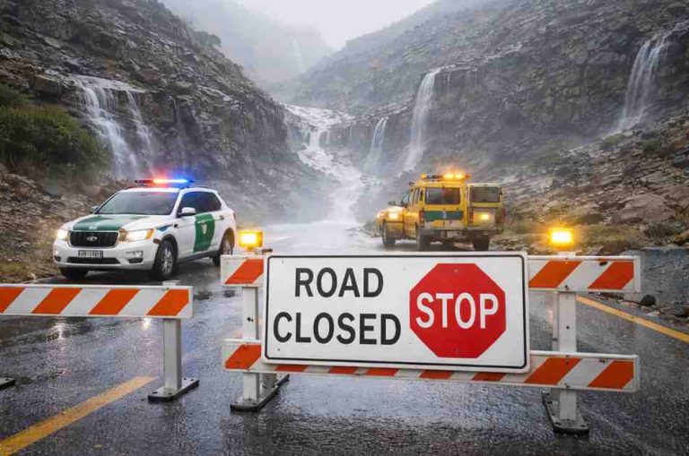 Jebel Jais road closed after heavy rains in Ras Al Khaimah