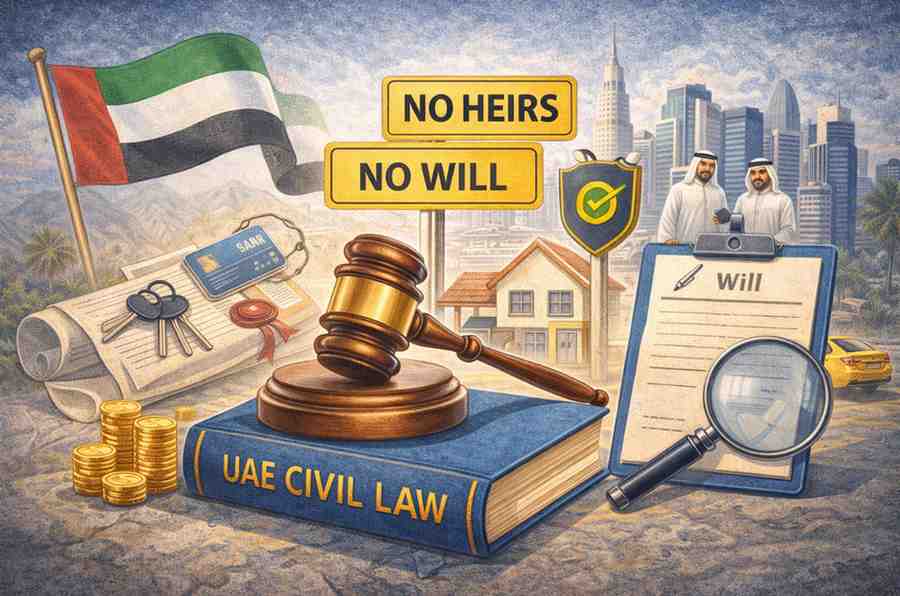 UAE civil law update expats assets with no heirs explained